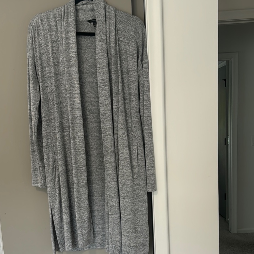 Banana Republic Gray Open Front Cardigan Sweater medium